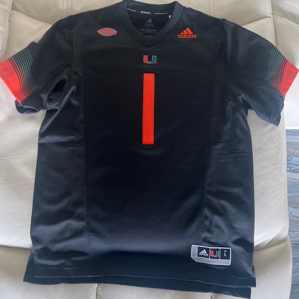 Miami hurricanes black football jersey